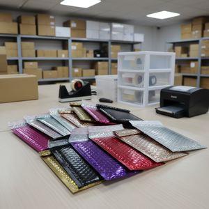 Enveloppes matelassées <span class=keywords><strong>en</strong></span> polyéthylène pour <span class=keywords><strong>envoi</strong></span> postal, avec logo personnalisé, colorées et métalliques - Product Image 1