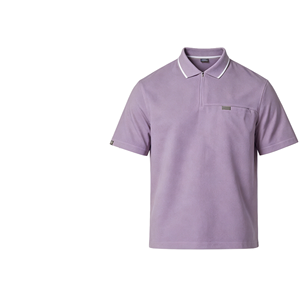 Polo unisexe à manches courtes avec col zippé et poche poitrine - Product Image 3