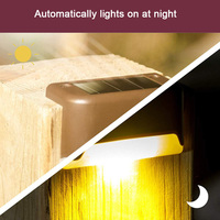 Lampes de pont solaires 1-6 PacK Lampes de marchepieds d'extérieur Lampe solaire à led étanche pour escaliers Garde-corps Clôture Cour Patio et voie