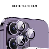 Protecteur d'écran d'objectif de caméra en verre trempé de couverture arrière pour Iphone 15 14 Pro Max