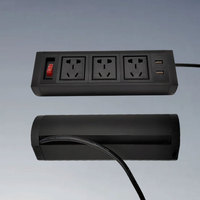 Multiprise de conférence avec prises multiples, en cuivre, pour bureau, table, mur, avec pince de fixation