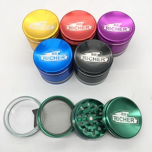 Vente en gros de broyeur d'herbes manuel en acier inoxydable 304 de qualité 63mm broyeur en métal avec logo personnalisé dans une boîte-cadeau - Product Image 4