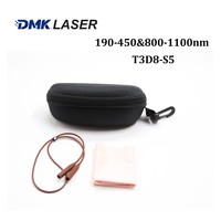 Lunettes de sécurité laser à fibre verte DMK T3D8-S5, nouvelle génération, OD8+, niveau de sécurité élevé, lunettes de protection laser pour le soudage, la découpe et le nettoyage