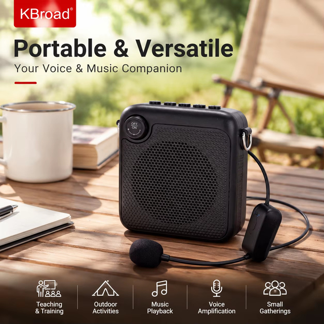 Professional Portable Rechargeable Mini Wireless Teaching Voice Speaker Amplifier with Headset Microphone