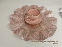 Napperon de table moderne en plastique tressé or et argent pour la maison, les mariages et les fêtes