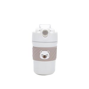 New Cartoon Bear Cute Coffee Thermo Girls <b>Straw</b> 304 Stainless Steel Insulation Flask Wholesale - Product Image 5