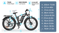 Motor de bicicleta eléctrica de montaña de 48V y 2000W, suspensión de motor eléctrico, bicicletas eléctricas dedicadas, batería de litio electrónica, conducción todoterreno