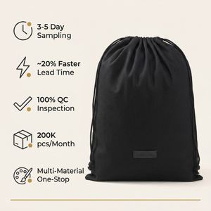 Sac à poussière de luxe personnalisé en coton réutilisable et durable avec cordon de serrage pour sacs à main et chaussures, avec logo, fabrication directe en usine, écologique - Product Image 3