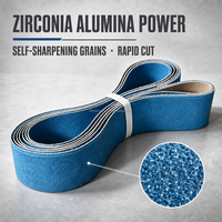Matériau abrasif en zircone bleue haute performance 2100x50mm 2"x82" Bande abrasive pour le ponçage industriel des métaux