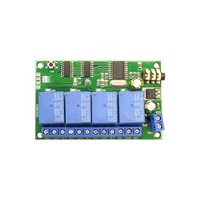AD22B04 Carte de relais décodeur audio DTMF MT8870 4 canaux DC12V pour maison intelligente, contrôleur de relais vocal pour éclairage LED