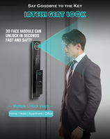 3418SE Seguridad Electrónica Automática 3D Reconocimiento facial Huella digital Entrada sin llave Cerradura de puerta inteligente