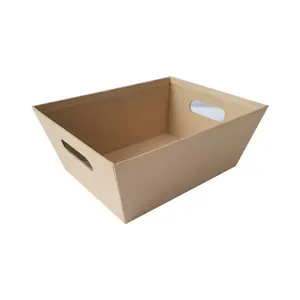 Cesta de Regalo de Frutos Secos Navideña Personalizada al por Mayor, Bandeja de Mercado <span class=keywords><strong>para</strong></span> Empaque de Regalos, Cesta de Cartón - Product Image 1