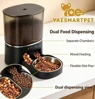 Distributeur intelligent de nourriture pour animaux Tuya WiFi à double gamelle, appel vocal, sortie de nourriture indépendante, anti-blocage, double poussoir, caméra, minuterie, étanche à l'humidité