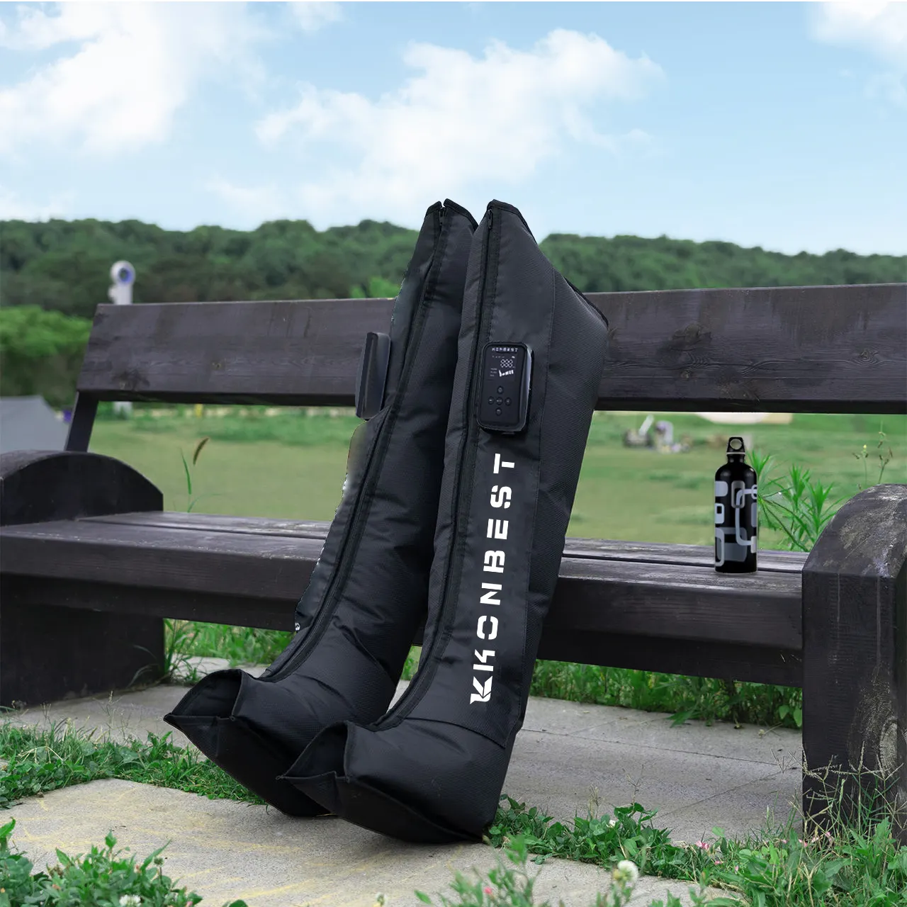 Luftmassage-Stiefel Sport-Design Erholungssystem Luftkompression Stiefel Vollbein-Massagegerät mit Heißluftkompressor-System-Gerät