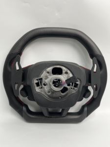 Accesorios Personalizados para Automóviles, Volante Negro Brillante para <span class=keywords><strong>Audi</strong></span> A6 A7 A8 S6 S7 S8 C8 2018 2019 2020 2021 2022 <span class=keywords><strong>2023</strong></span> - Product Image 1