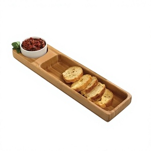 Bandeja de desayuno de madera con forma rectangular, bandeja de vajilla para restaurante y hotel, bandeja para servir en bodas, eventos y fiestas. - Product Image 1