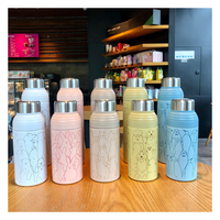 Botol Air Termos Stainless Steel Desain Hewan 350ml, Cangkir Botol Air Olahraga Portabel Kreatif Kapasitas Besar 500ml