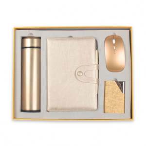 Hot Selle Custom Business Gift <b>Sets</b> Vacuum Cup Name Card Holder <b>Notebook</b> Pen Mouse <b>Set</b> - Product Image 1