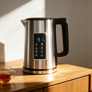 Bouilloire numérique à écran tactile 1,7 L, 2200 W, revêtement intérieur en acier inoxydable, ébullition rapide, arrêt automatique, 360°. Thermostat Base Strix - Product Image 5