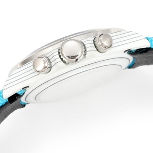 <span class=keywords><strong>Montre</strong></span> pour homme de pointe en fibre de carbone blanche avec lunette sertie de diamants bleus, squelette, mouvement mécanique 4130, élégante et polyvalente - Product Image 4