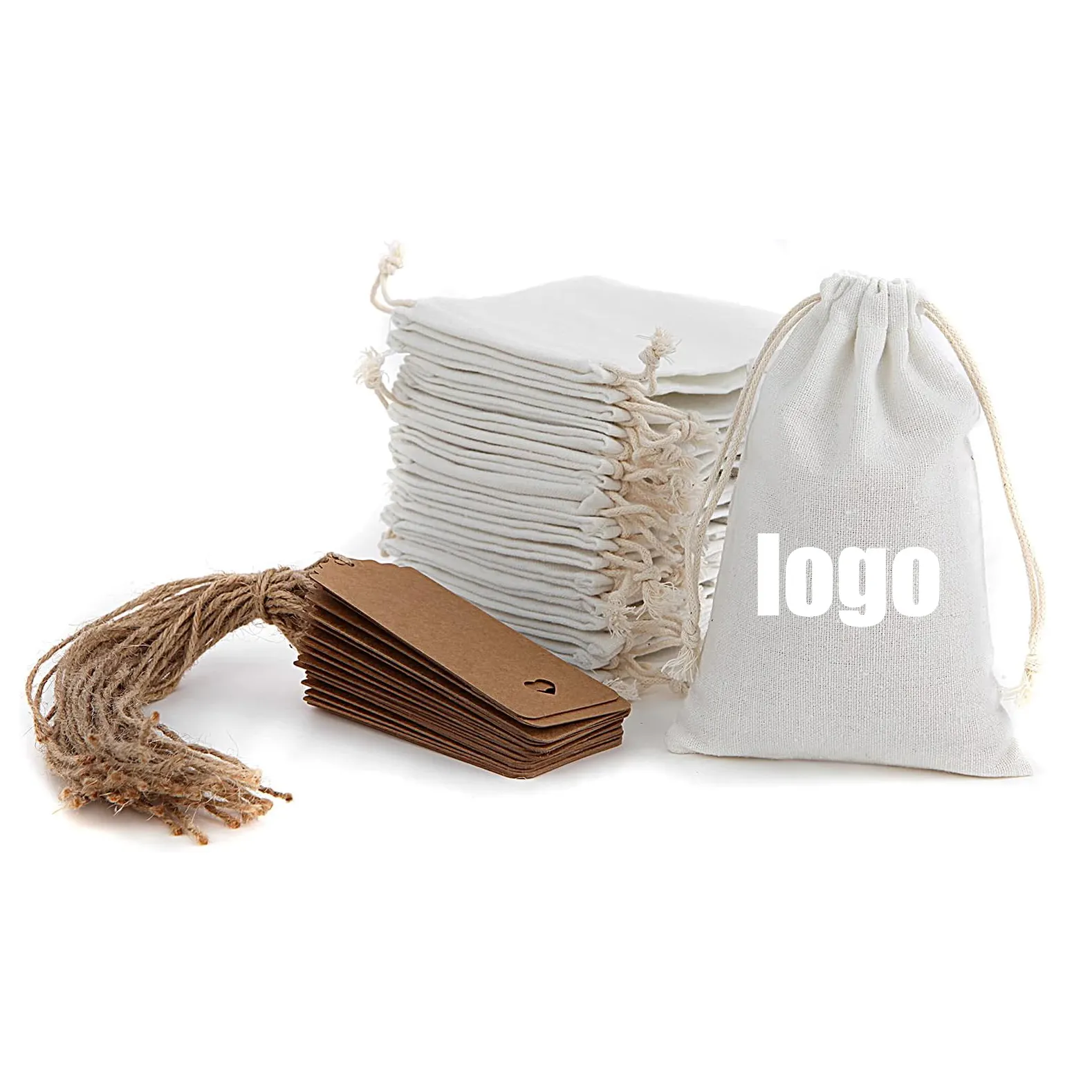 Ucuz şeker düğün doğum günü kullanımlık depolama mücevherat için nefes Logo çanta İpli torbalar