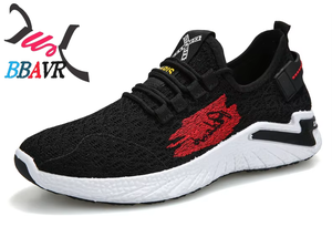 Chaussures de sport en tricot personnalisées en usine, lacets blancs, chaussures décontractées pour hommes - Product Image 2