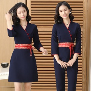Uniforme de Trabajo para Peluquera China, Traje de Salud Femenino, Ropa de Moda para Hotel, Masajes, Terapia de Baño, Antiarrugas - Product Image 4