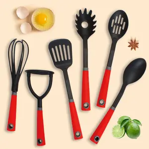 Kingwise naylon mutfak pişirme aletleri set plastik mutfak gereçleri eşyaları tedarikçiler toptan naylon mutfak eşyaları seti