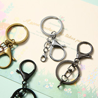 Lot de 3 fermoirs mousquetons modernes et minimalistes pour accessoires de bijoux DIY, pendentifs porte-clés en forme de huit, breloques de sac, figurines et décorations métalliques