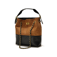 Sac Seau Vintage Femme 2026 en Daim PU de Haute Qualité, Sacs à Main Patchwork Classiques avec Bandoulière Chaîne, Sacs Messager