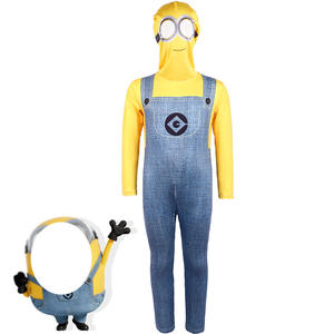 Halloween Famille Nouveauté Noël Film Personnage Cosplay Enfants Adulte Déguisement Mini0ns Combinaison Outfit Mini0ns Costume <span class=keywords><strong>Avec</strong></span> <span class=keywords><strong>Chapeau</strong></span> - Product Image 2