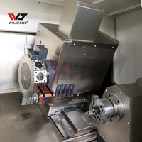 Tour CNC compact TCK50A de Taïwan avec alimentateur de barres automatique, tourelle à outils motorisés et servomoteur, pour le travail des joints