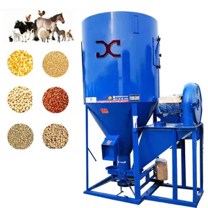 Small Farm Tmr Feed Mixer Machine Poultry Feed Crusher And Mixer Machine Portable Feed Mixer Machine Animal 1000kg Home Use