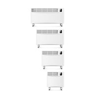 Radiateur électrique à convection naturelle sans ventilateur, avec base à roulettes mobiles et écran tactile LCD, pour chauffage d'intérieur, idéal pour salle de bain et zones sèches