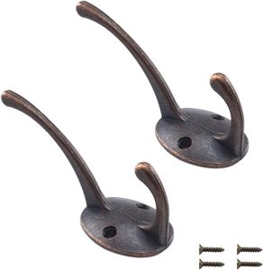 TOMU mural Antique Bronze crochets en alliage de Zinc salle de bain salon patères arrière de la porte vis Installation - Product Image 3