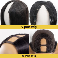 Perruque V-Part 28-30 pouces en cheveux humains 100% vierges brésiliens, densité 180%, ondulations naturelles, pour femmes noires