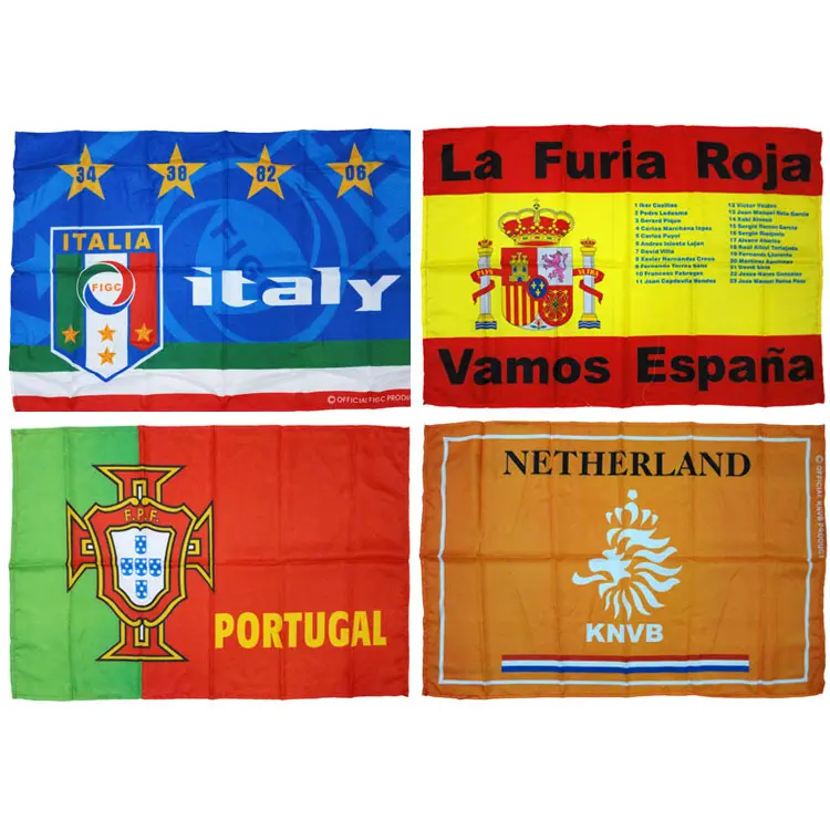 Spanien Niederlande Italien Spanien Portugal Frankreich Lotterie laden Bar Dekoration hängende Flagge Team Flagge