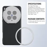 Étui de téléphone portable magnétique NEEWER à motif animal, support d'objectif 17 mm, adaptateur de filtre 67 mm pour Vivo X200 Ultra/X200 Pro PA114/PA115