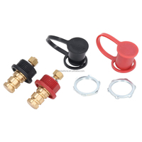 2 bornes de batterie à vis 3/8 po avec capuchon 250A pour chargeur de batterie à distance, accessoires de connecteur pour auto, camion, marine