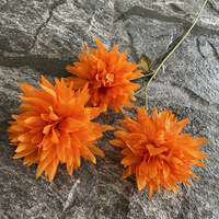 Fleurs artificielles en soie de chrysanthème, boules de flamme faites à la main, décoration pour mariage, fête des mères, Noël, remise de diplôme, rentrée scolaire, maison, hôtel