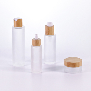 Bao Bì Mỹ Phẩm 30Ml 50Ml 60Ml 100Ml 120Ml 1Oz 2Oz 4Oz Chai Nước Hoa Thủy Tinh Mờ Trong Suốt Đeo Vai Phẳng Có Nắp Bơm Bằng Tre - Product Image 2