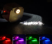 Décoration de plafond ciel étoilé en fibre optique RGBW 16W, lumière en fibre optique scintillante avec contrôle tactile et par application, utilisation en voiture ou à domicile
