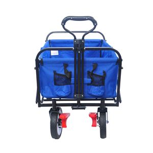 DB Blue Folding Wagon Garden Shopping Beach Cart <b>Roll</b> Container Structure for Outdoor Camping Storage <b>Tools</b> Customizable OEM - Product Image 4