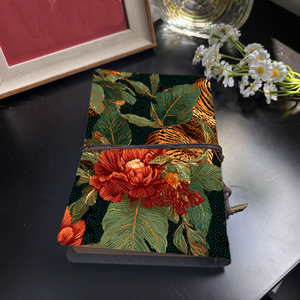 Cuaderno A6 hecho a mano Cierre de corbata vintage 80 hojas Papel extraíble Notas de reunión ideales Regalo para nuevos gerentes con Tiger <span class=keywords><strong>Leop</strong></span> - Product Image 3