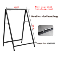 Stand Poster Lipat Logam A-Frame Heavy Duty 24 X 36 Inci, Dapat Disesuaikan, Perakitan Mudah, Modern, Portabel, Display Lantai