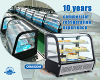 Prix d'usine Verre commercial Boulangerie Refroidisseur Vitrine Comptoir Refroidisseur Gâteau Affichage Mini Réfrigérateur pour Boutique