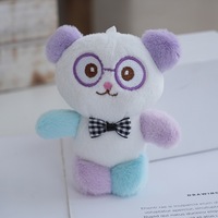 Porte-clés en peluche douce et moelleuse en forme d'ours, mini jouet en peluche pour sac à dos, cadeau pour filles