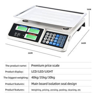 30kg <span class=keywords><strong>40kg</strong></span> 테이블 탑 계량 저울 5g 전자 가격 저울 - Product Image 3