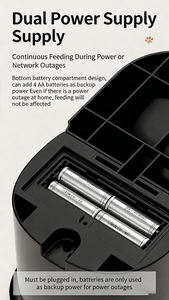 도매 4L 자동 고양이 급식기 카메라 포함 애완동물 사료 디스펜서 스마트 음성 녹음기 앱 제어 스테인리스 스틸 그릇 포함 - Product Image 4