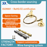 Kit de suspension de câbles métalliques pour porte-bouteilles en cuivre/acier inoxydable, décorations pour mariages et événements, marque Xin Rong XR-KY